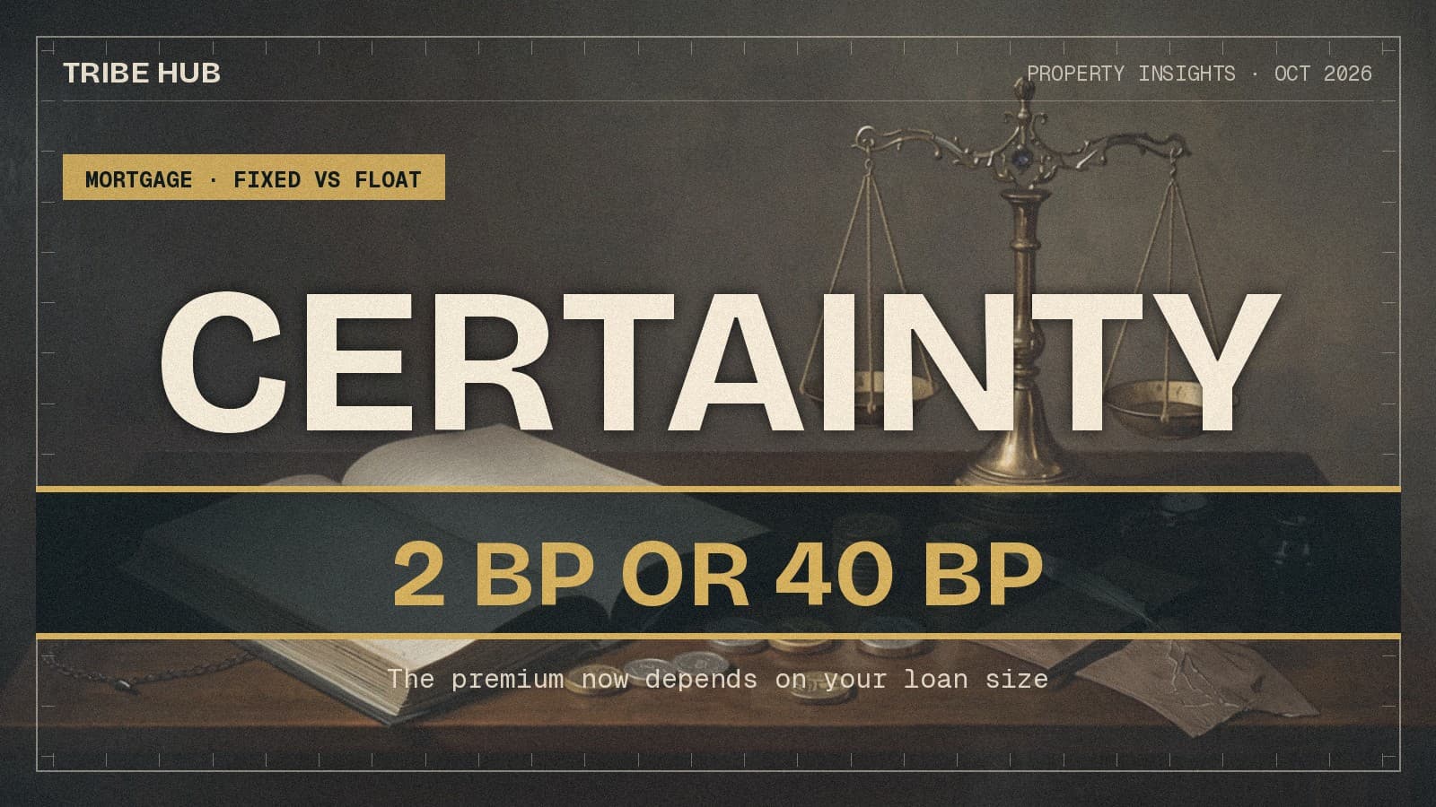 Three Weeks Ago, Certainty Cost One Basis Point. It Still Does — If Your Loan Is Big Enough.