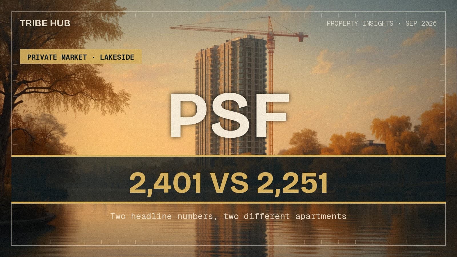 The Cheapest PSF and the Cheapest Apartment Are Two Different Units