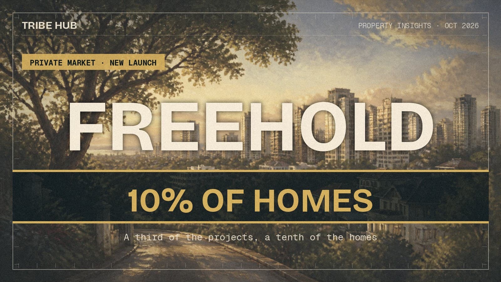 Freehold Is a Third of Singapore's New-Launch Projects and a Tenth of the Homes