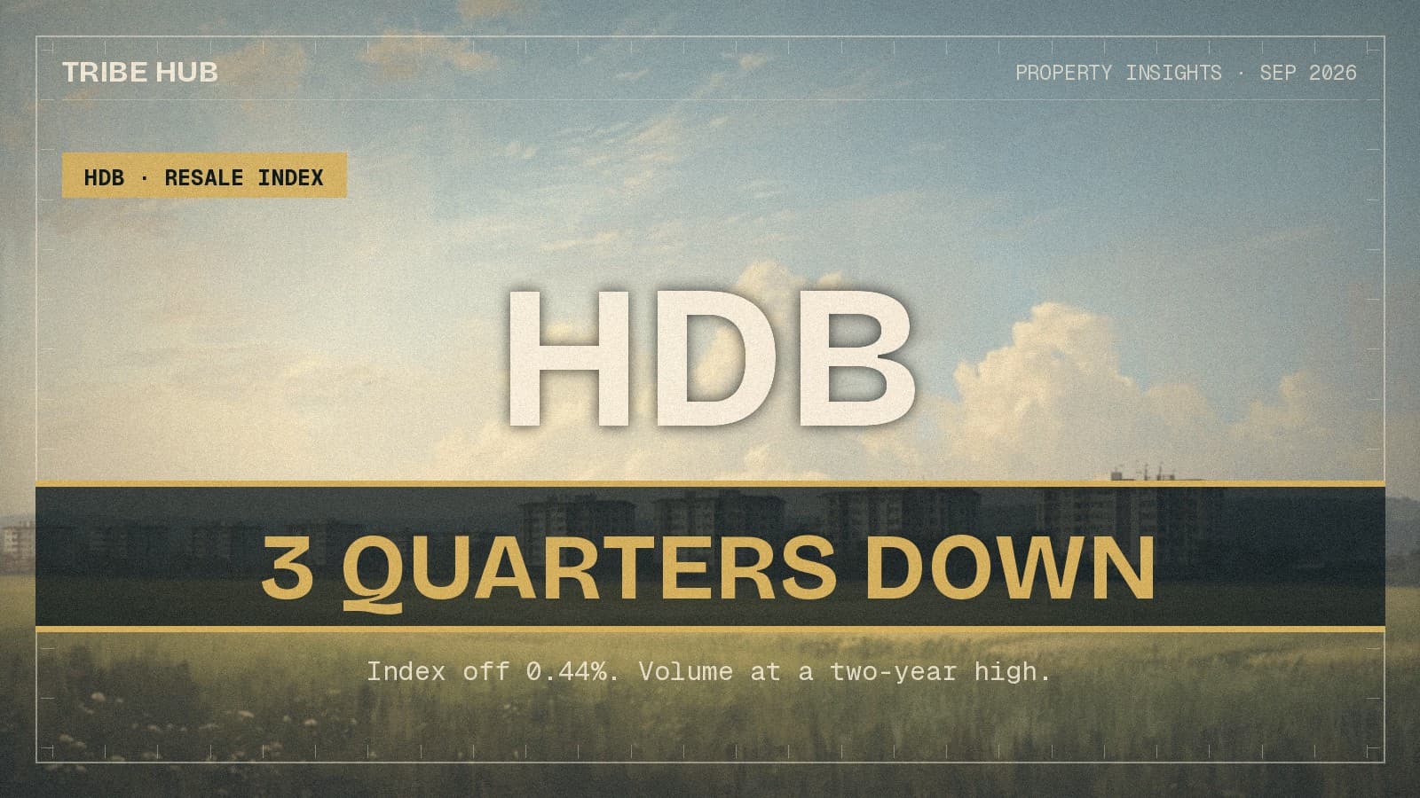 The HDB Index Has Fallen Three Quarters Running. The Busiest Quarter in Two Years Just Closed.