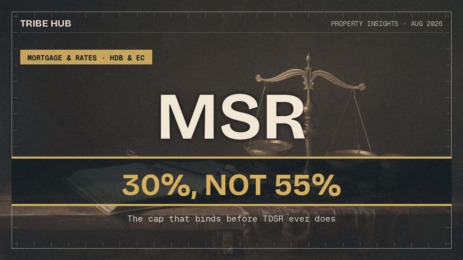 真正卡住你的不是TDSR,是MSR。