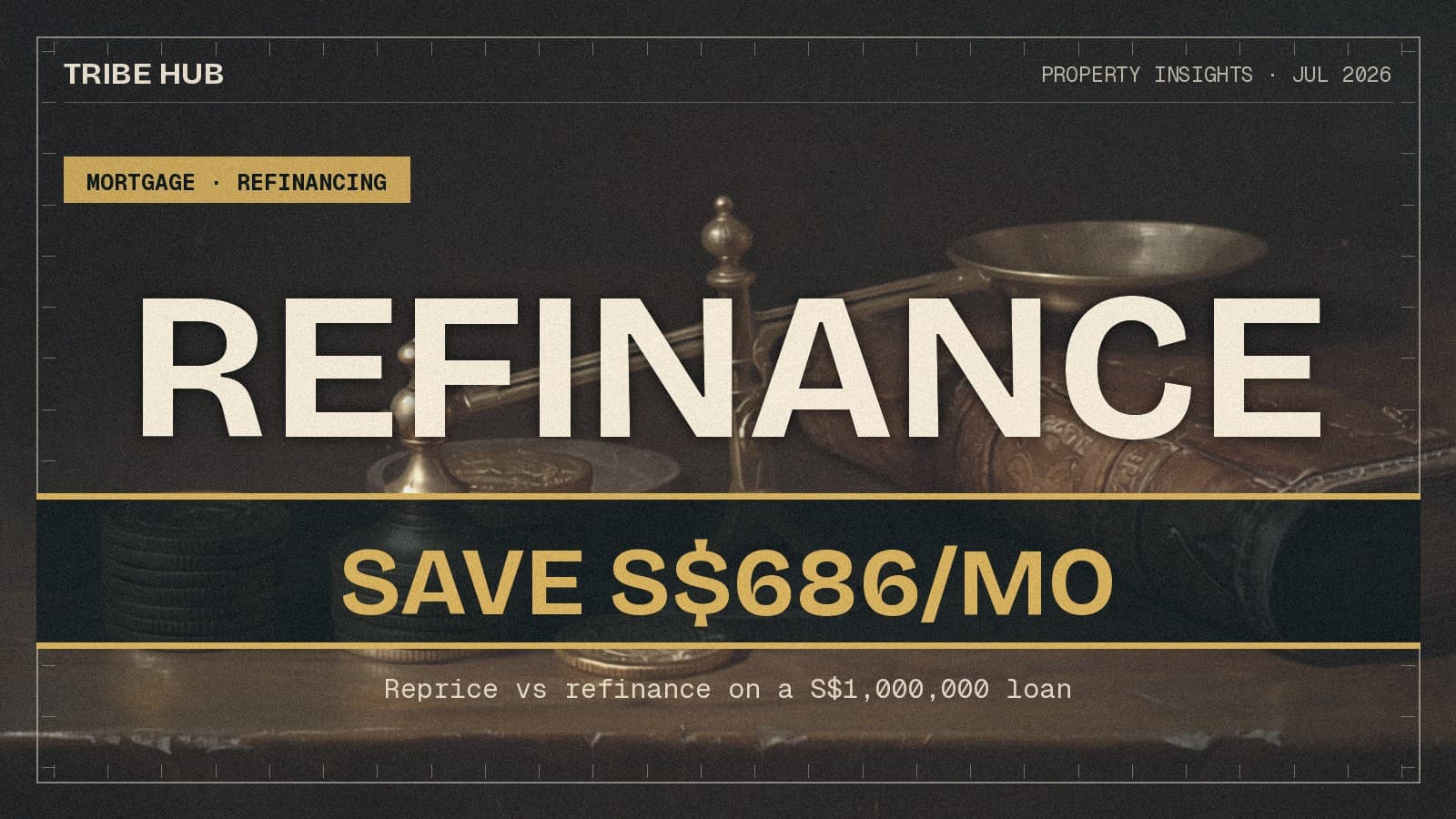 Reprice or Refinance? The Full Cost Table on a S$1,000,000 Loan
