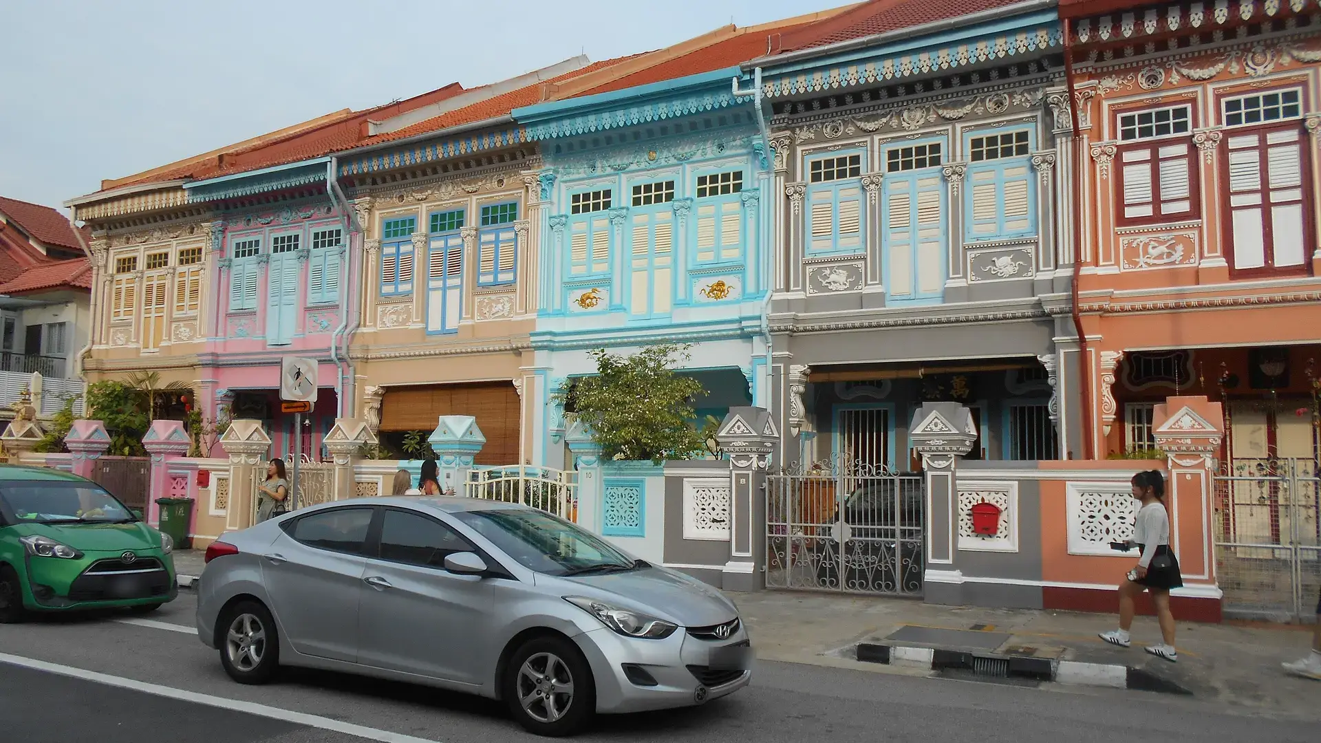 Restored Peranakan terrace houses on Koon Seng Road, Joo Chiat, District 15