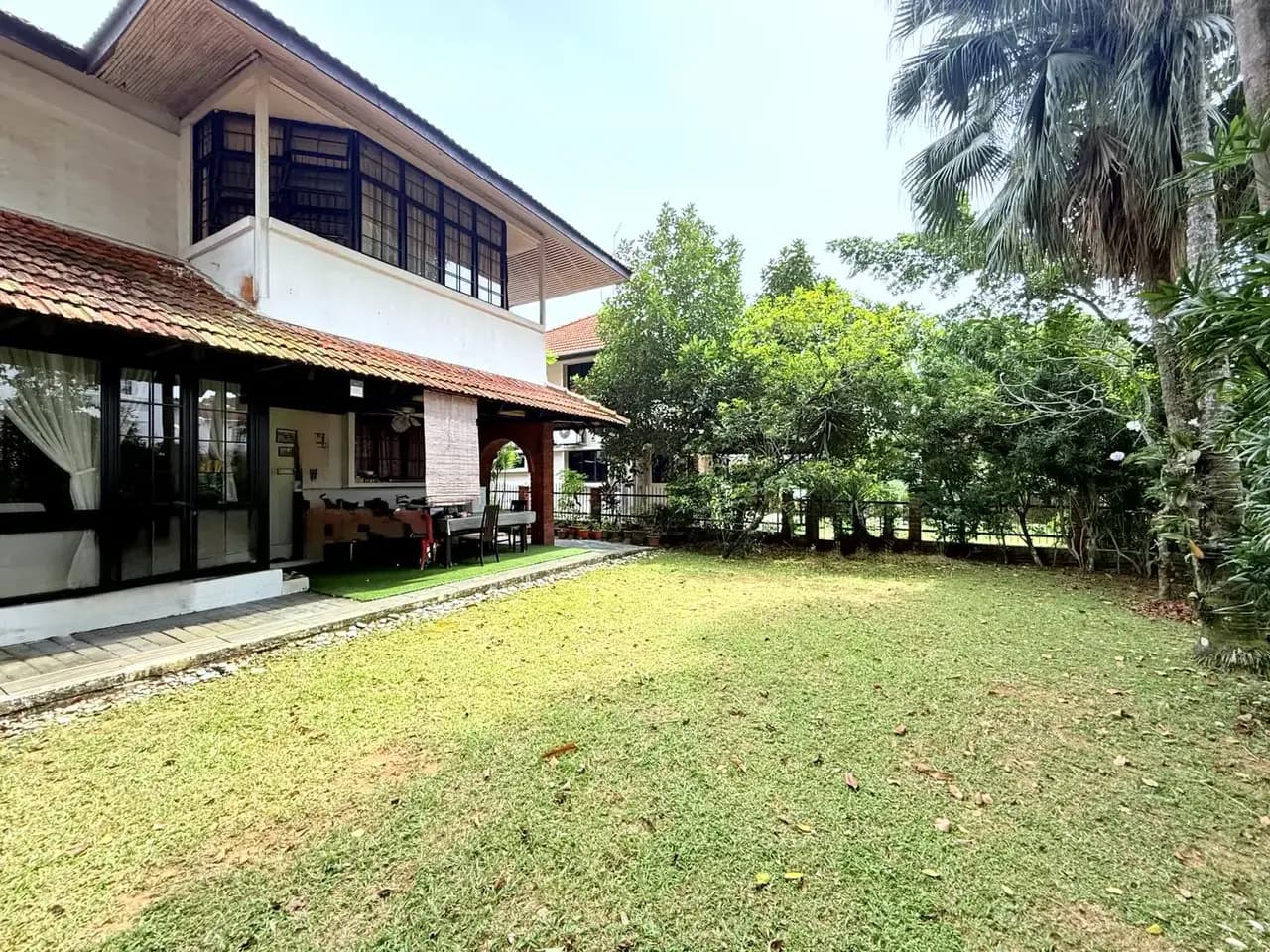 Lawn in front of the house