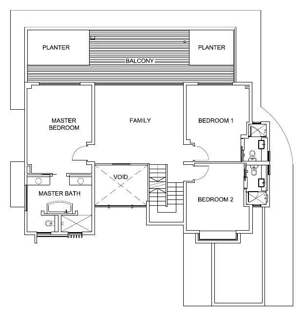 House B, Ocean Drive floor plan, 2nd storey