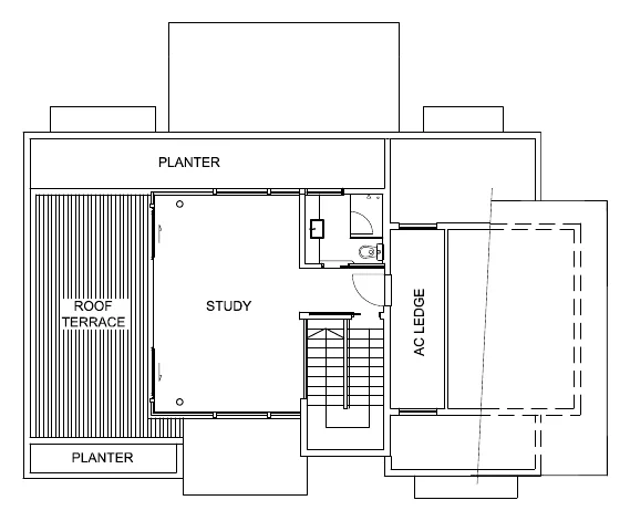 House B, Ocean Drive floor plan, Attic