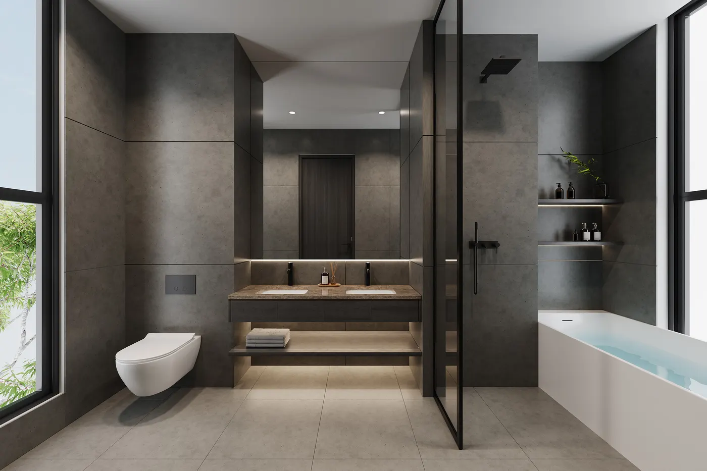 Bathroom, Chevron Collection
