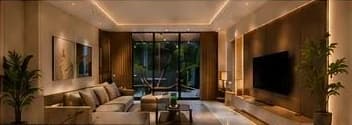 Living area opening to the garden, Jalan Leban terrace