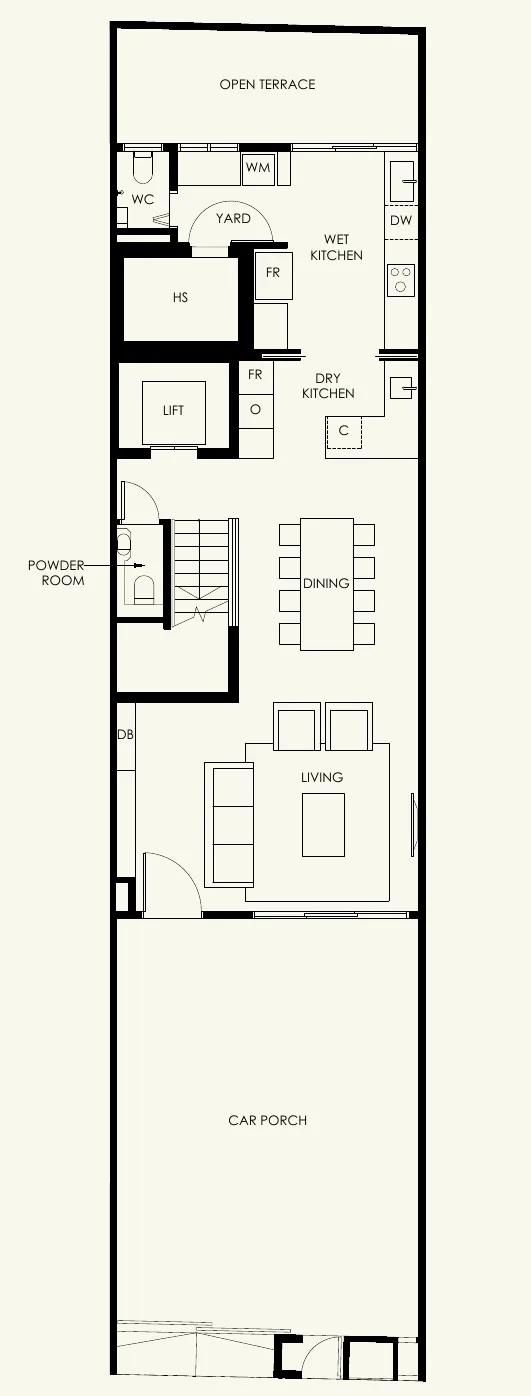 Type A, Luxus Hill Heights floor plan, 1st storey