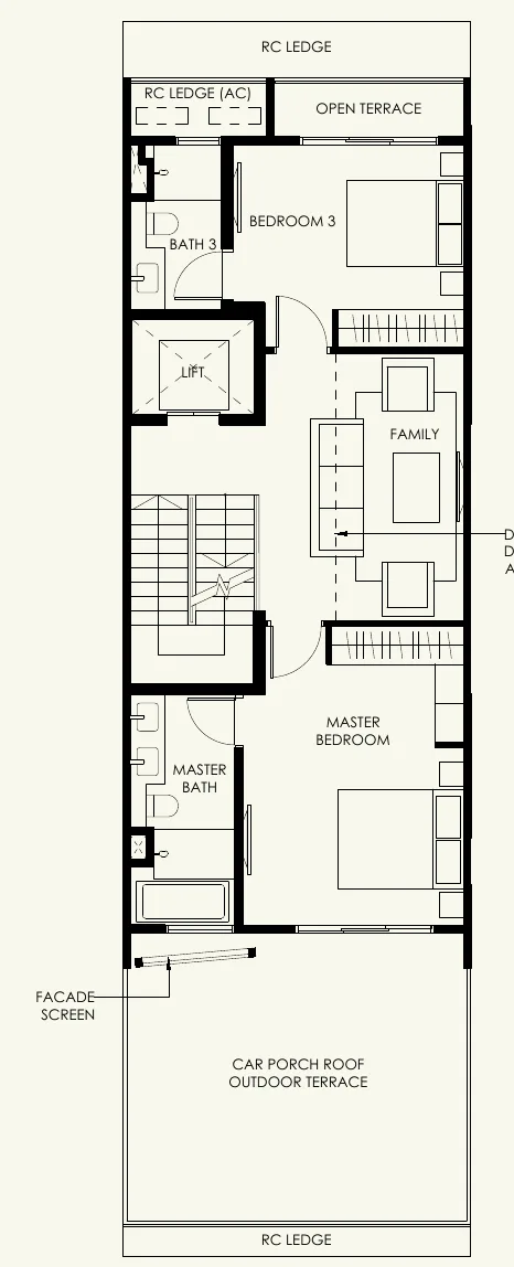 Type A, Luxus Hill Heights floor plan, 2nd storey