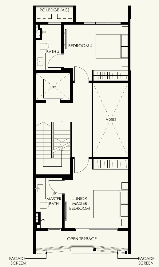 Type A, Luxus Hill Heights floor plan, 3rd storey