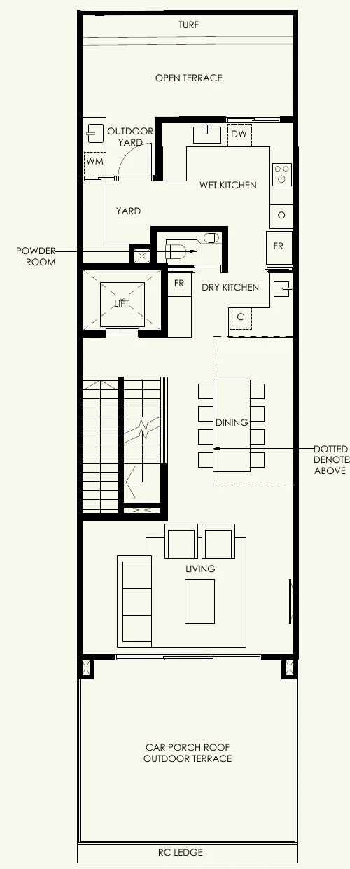 Type B, Luxus Hill Heights floor plan, 1st storey