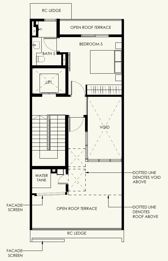 Type B, Luxus Hill Heights floor plan, Attic