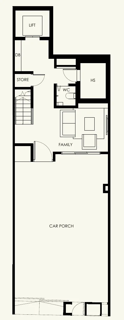 Type B, Luxus Hill Heights floor plan, Basement
