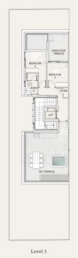 House A (corner), Tan Sim Boh Road floor plan, 3rd storey