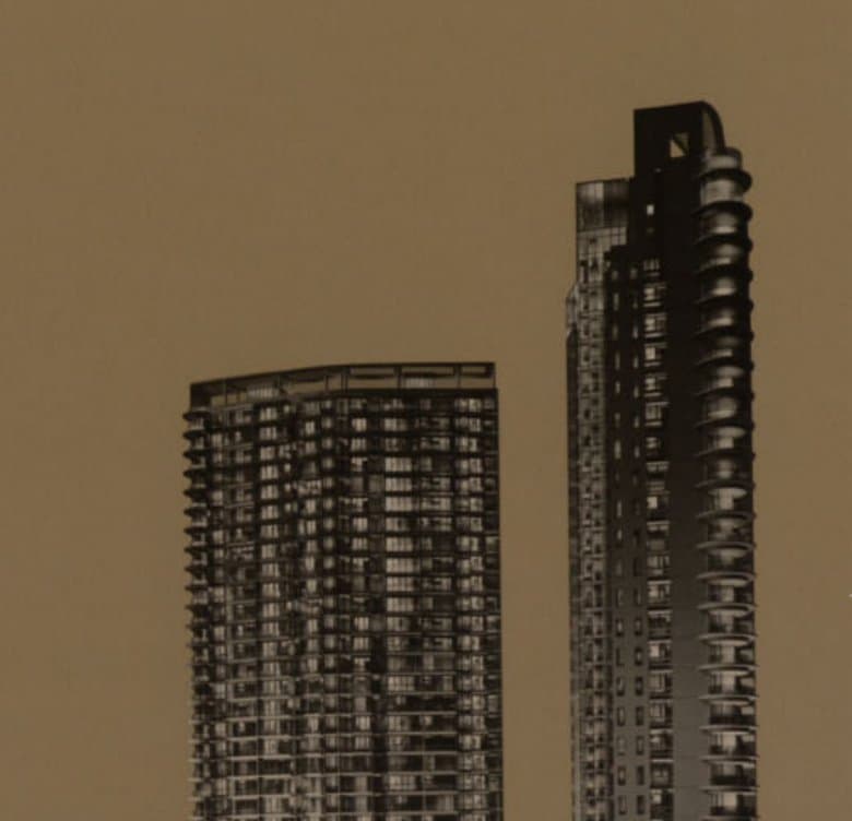 Aalto, artist's impression: the two towers on Meyer Road
