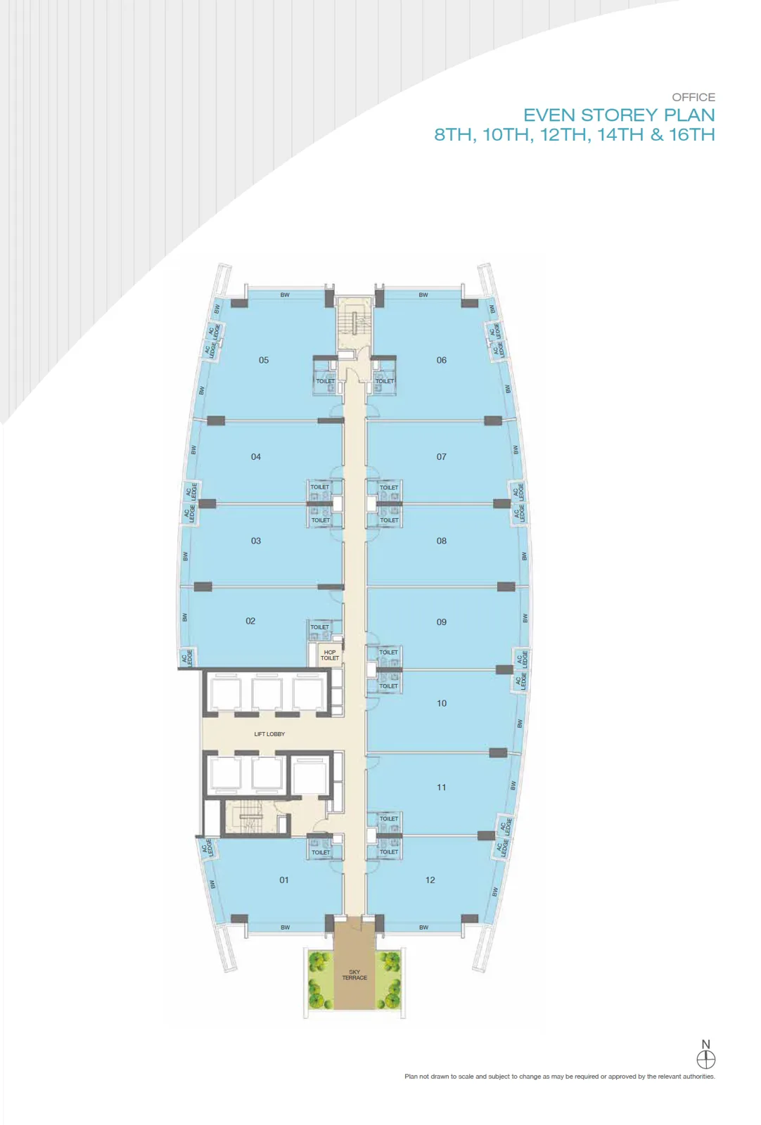 Floor plan of ARC 380 type SE, Office