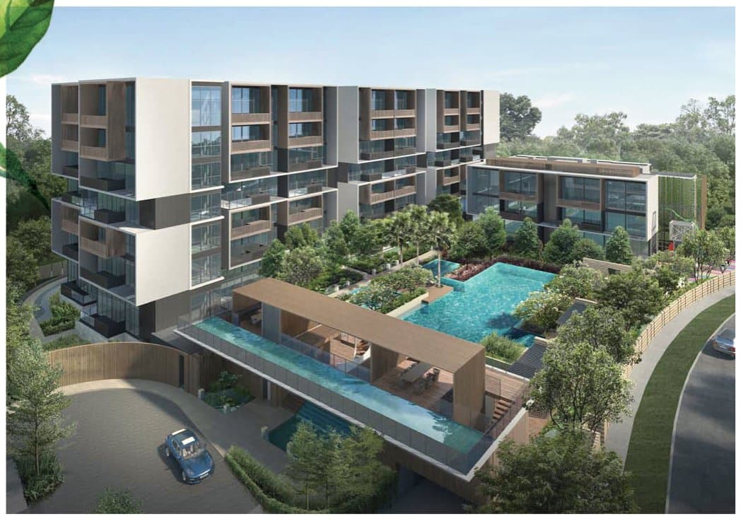 Kandis Residence: the blocks round the pool, from above