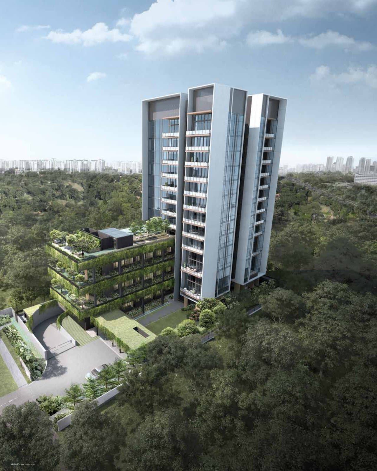 Sloane Residences: the 12-storey tower and the green-terraced Ground Scraper on Balmoral Road