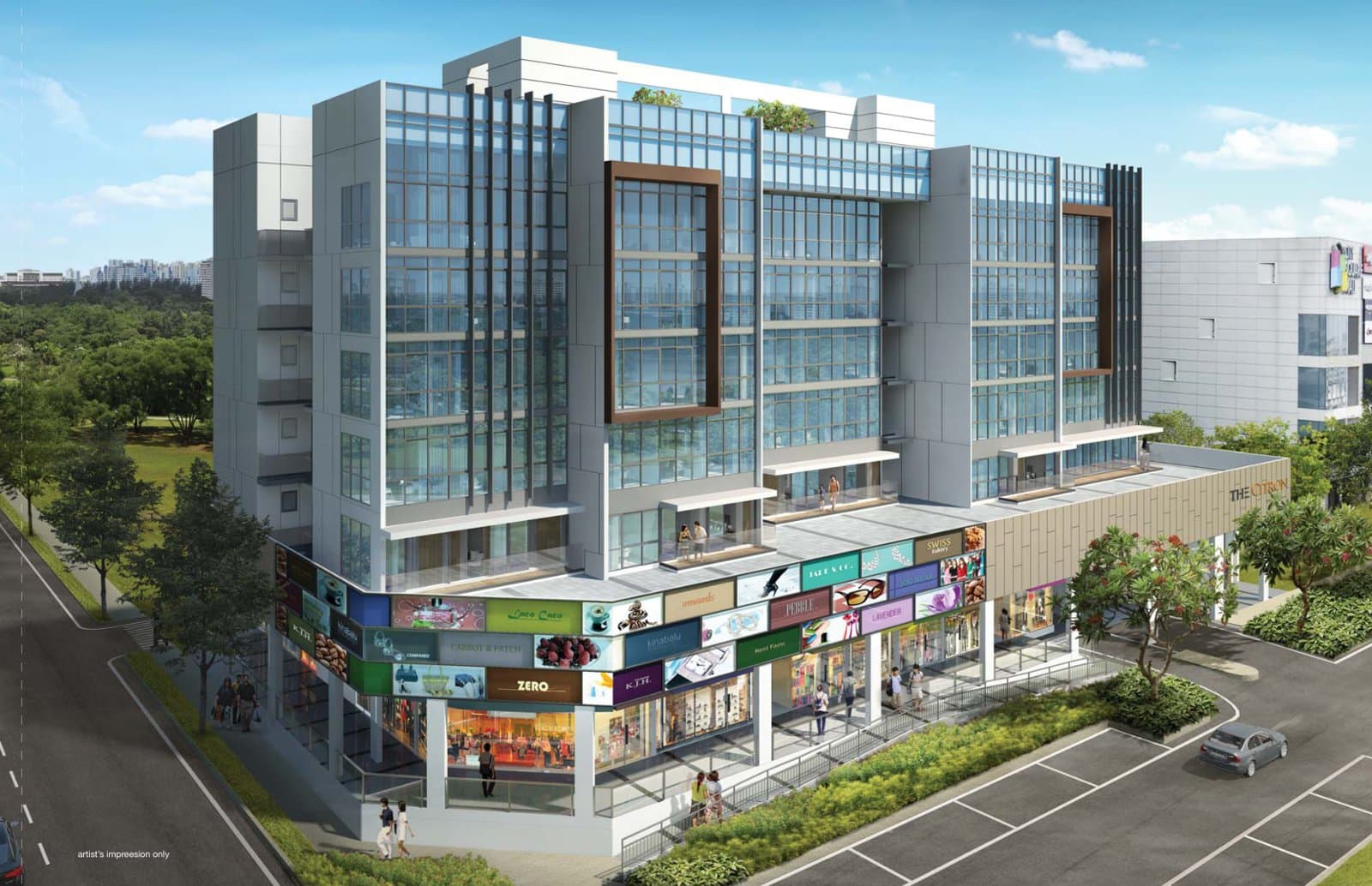 The Citron Residences: five storeys of homes above the shops at the corner of Petain Road and Marne Road