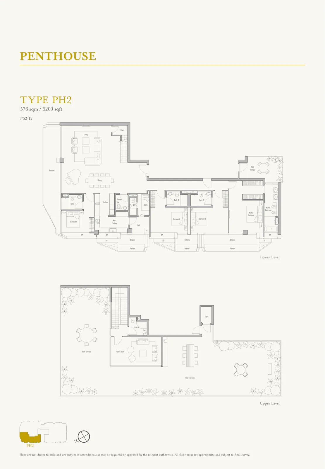 Floor plan of V on Shenton type PH2, Penthouse, 6,200 sq ft