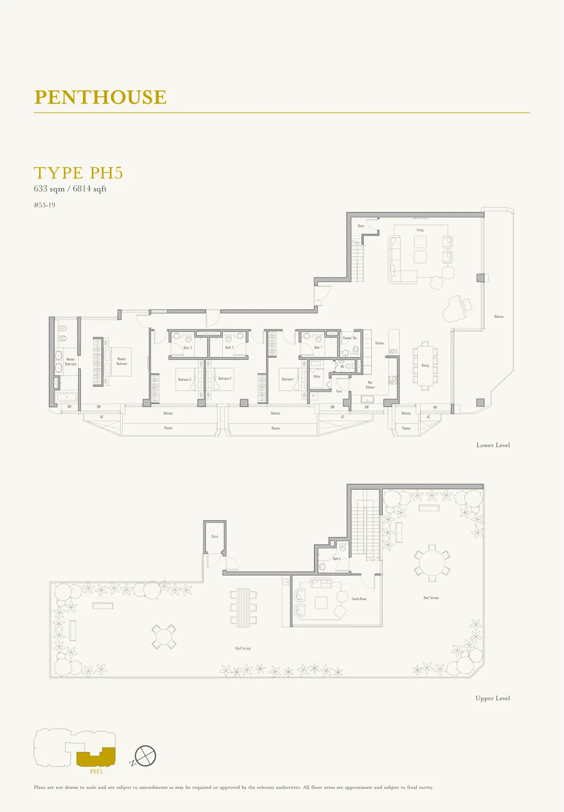 Floor plan of V on Shenton type PH5, Penthouse, 6,814 sq ft