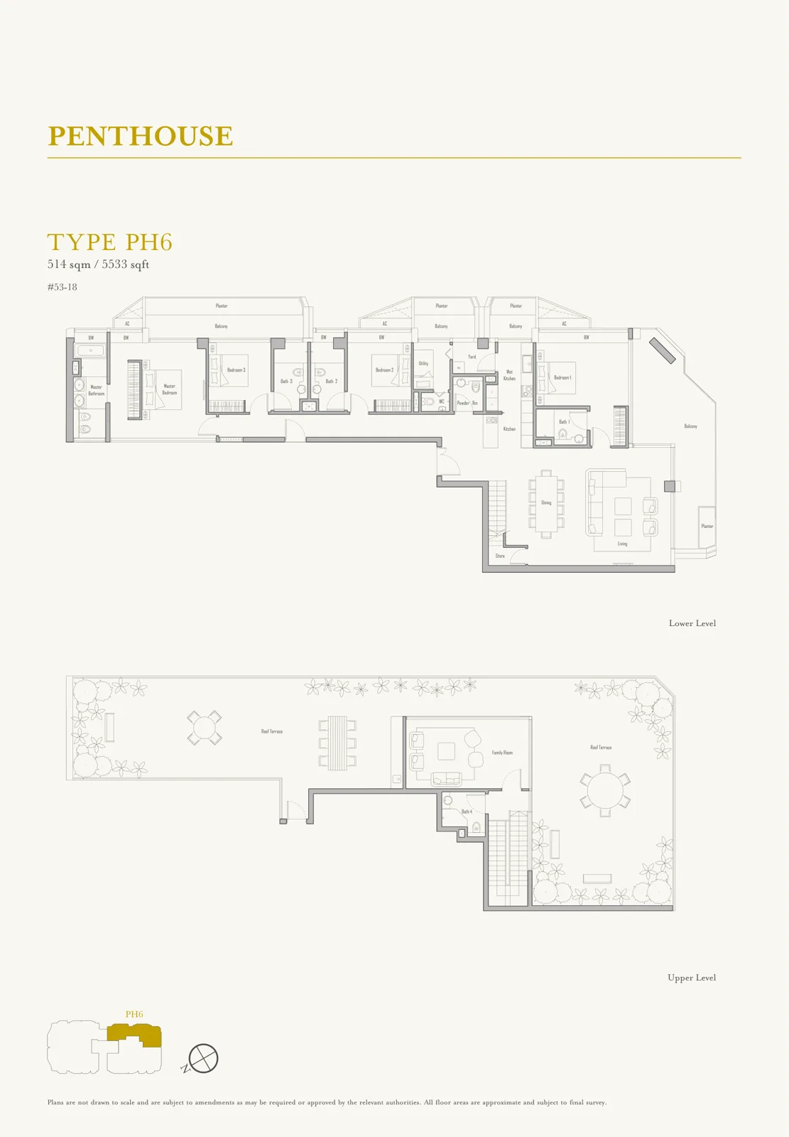 Floor plan of V on Shenton type PH6, Penthouse, 5,533 sq ft