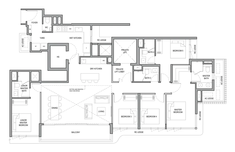 Floor plan of Vela Bay type PH1, Penthouse, 1,765 sq ft