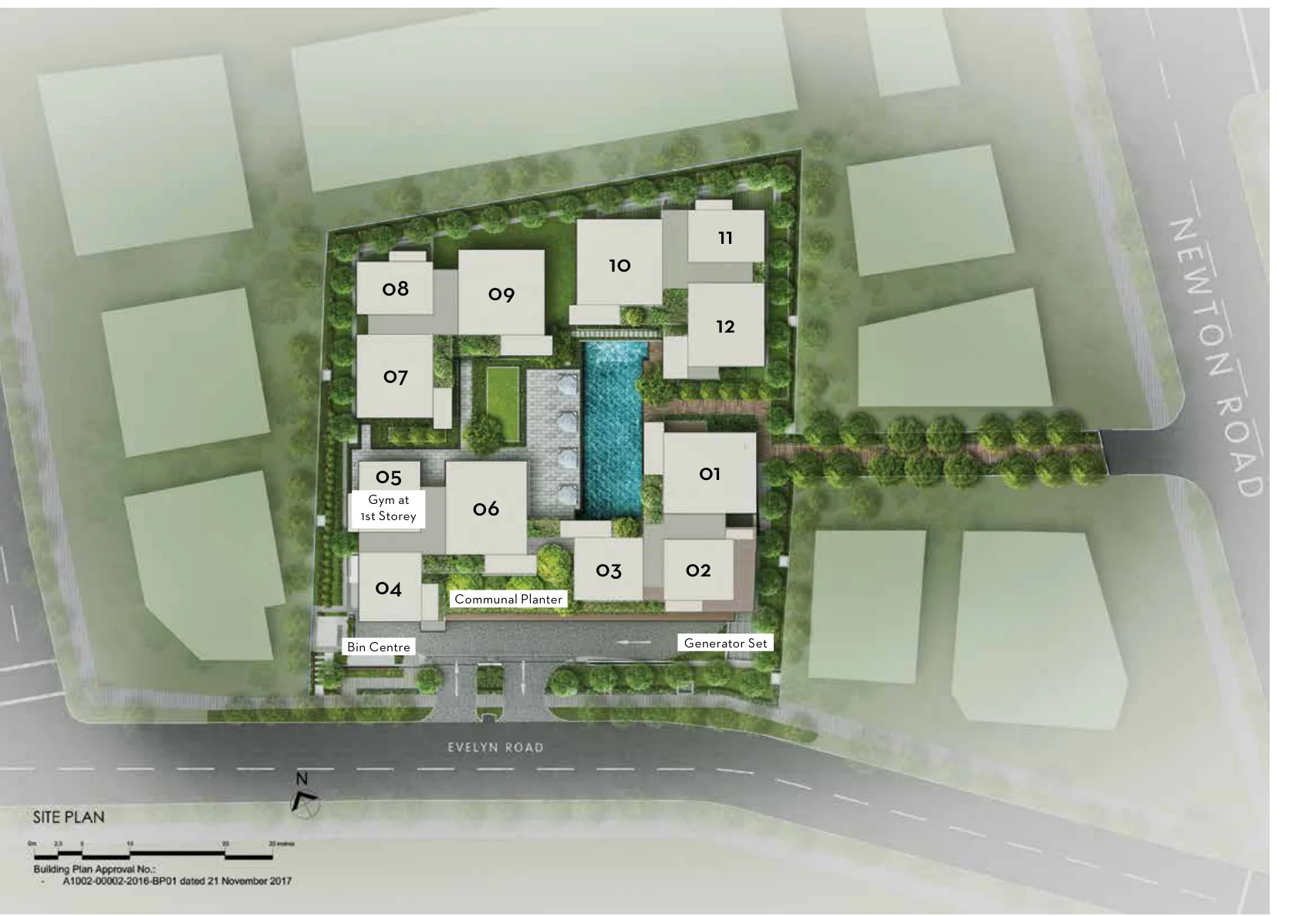 Site plan of 10 Evelyn