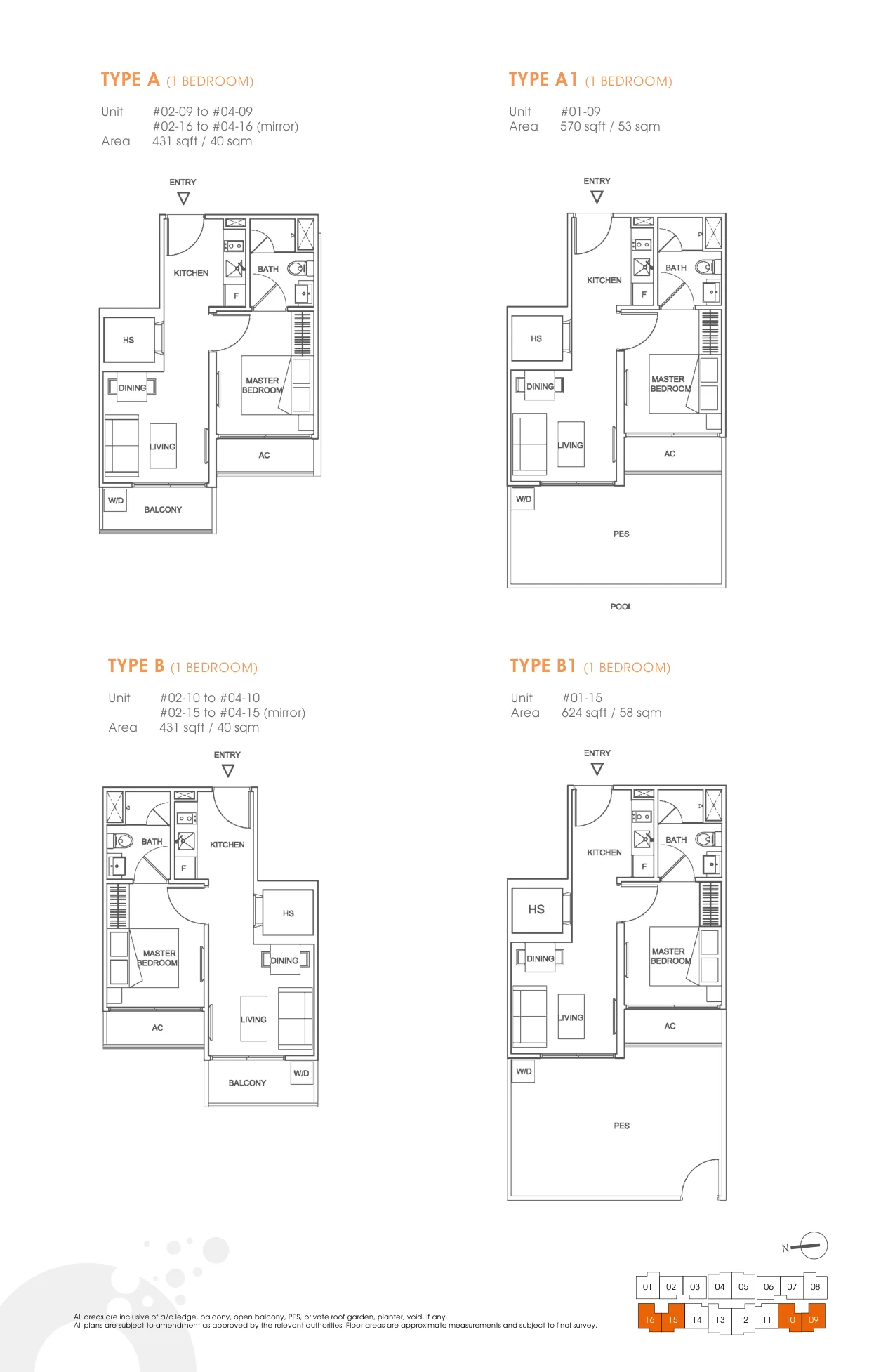 10 Shelford floor plan, type A: 1-Bedroom, 431 sq ft