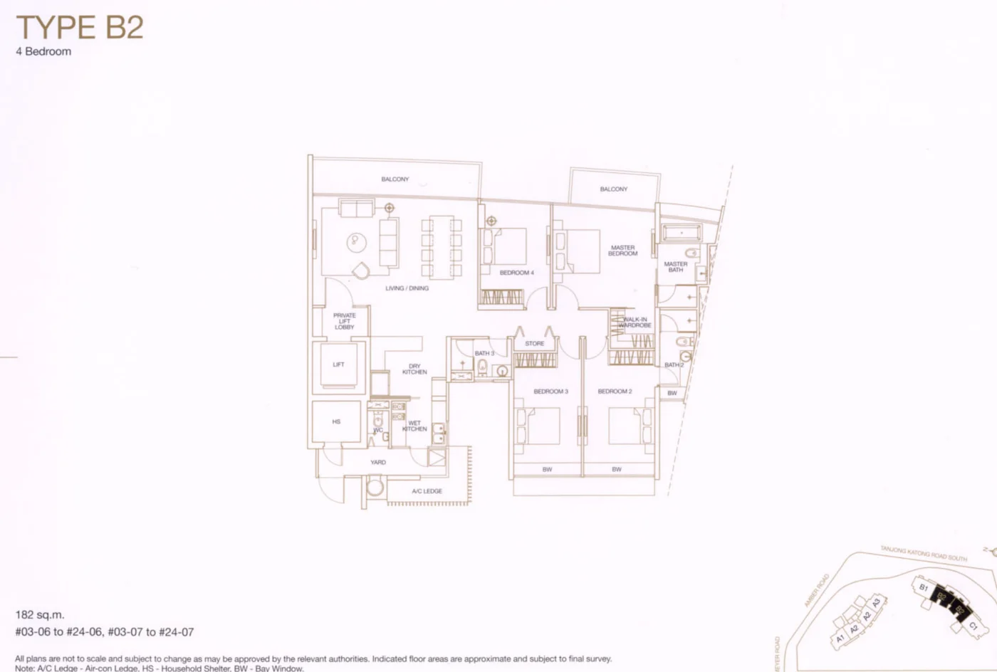 Aalto floor plan, type B2: 4-Bedroom, 1,959 sq ft