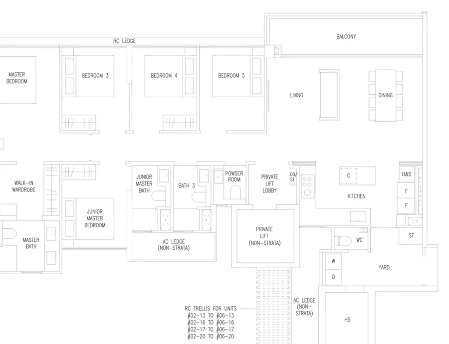 Amberwood at Holland floor plan, type E3L: 5-Bedroom Luxe, 1,561 sq ft