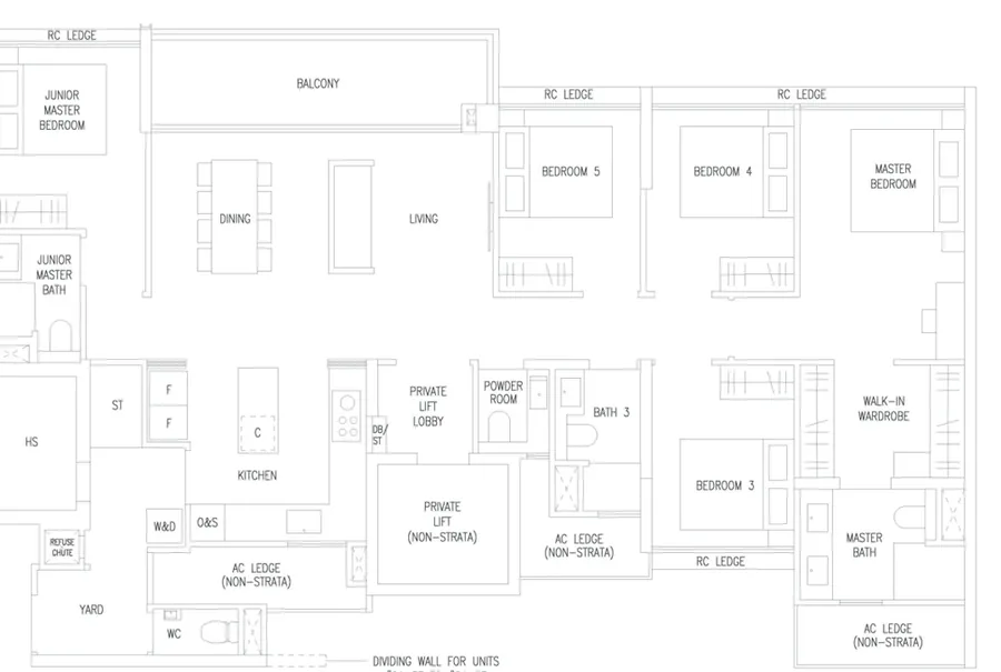 Amberwood at Holland floor plan, type E5L: 5-Bedroom Luxe, 1,572 sq ft