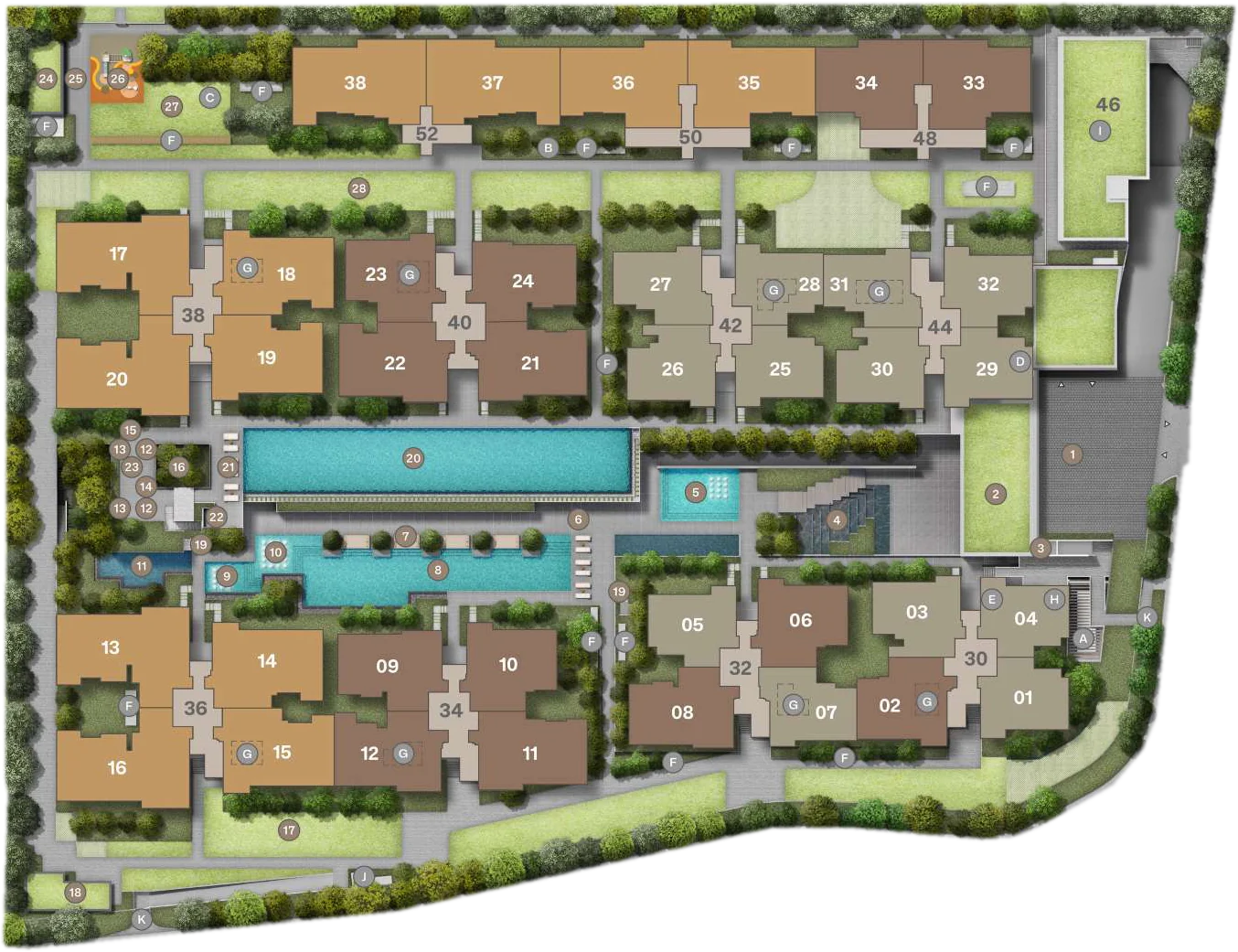 Site plan of Amberwood at Holland