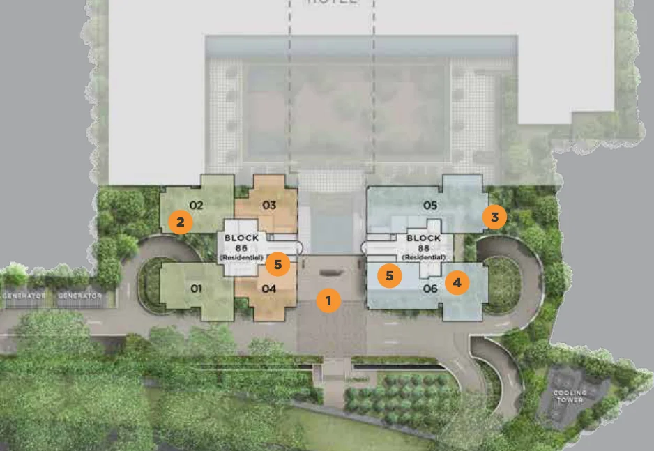 Site plan of Boulevard 88