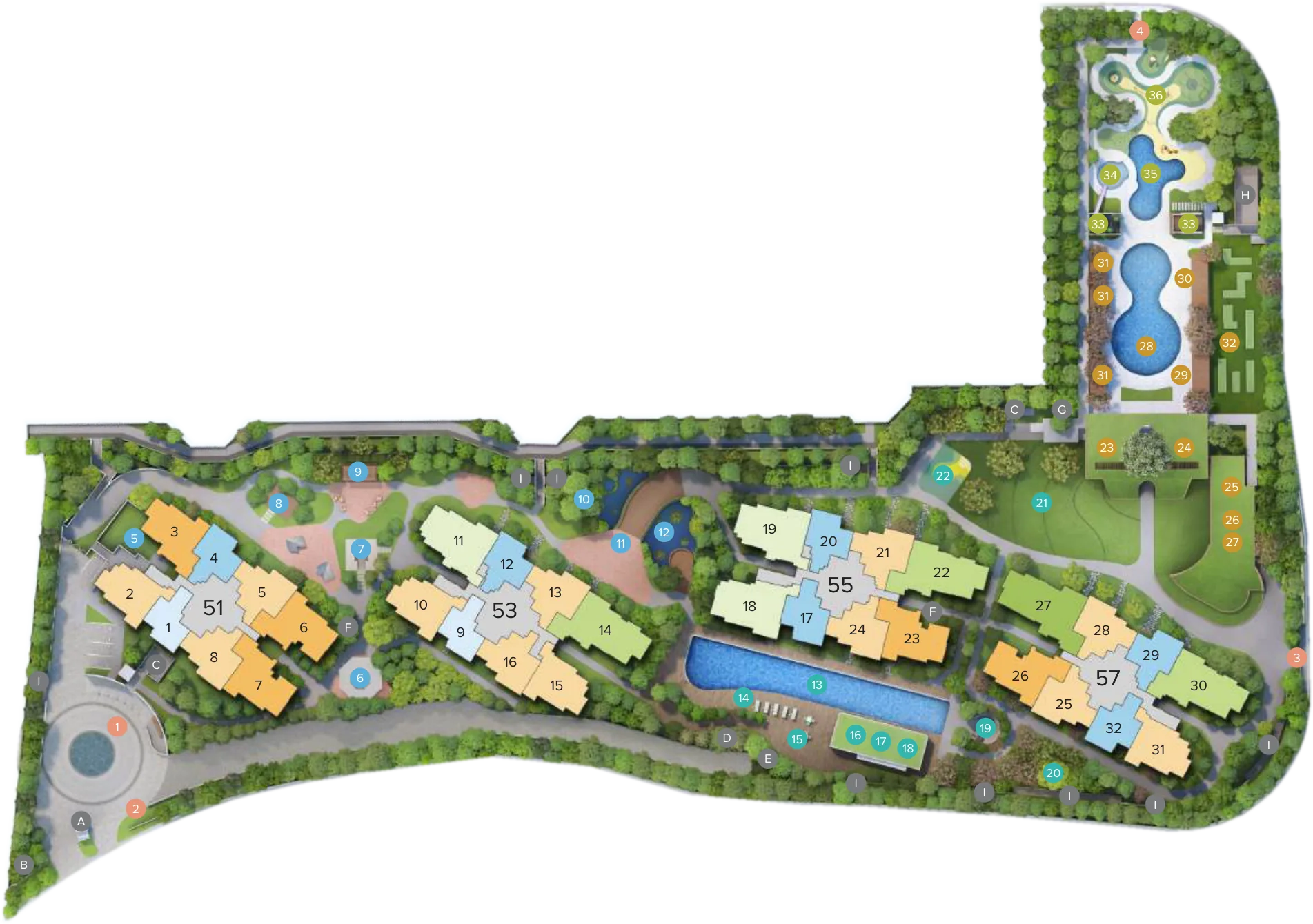 Site plan of Canberra Crescent Residences