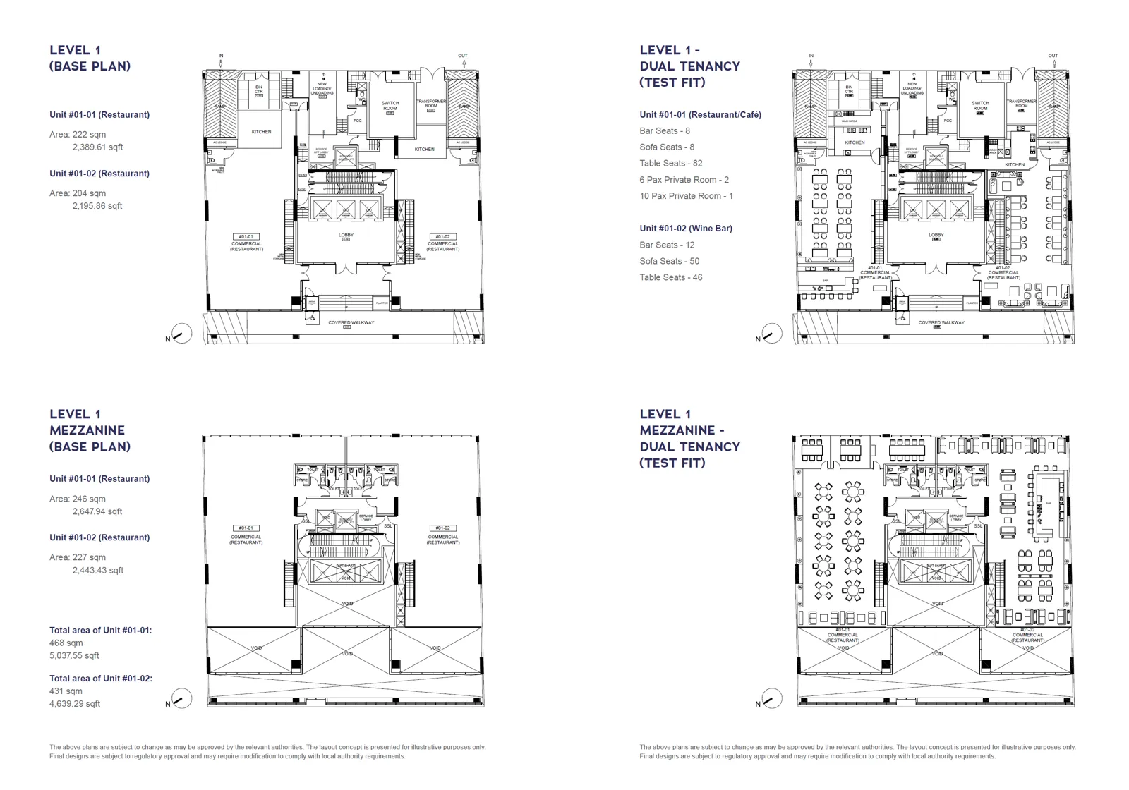 Cecil Place floor plan, type L1: Restaurant
