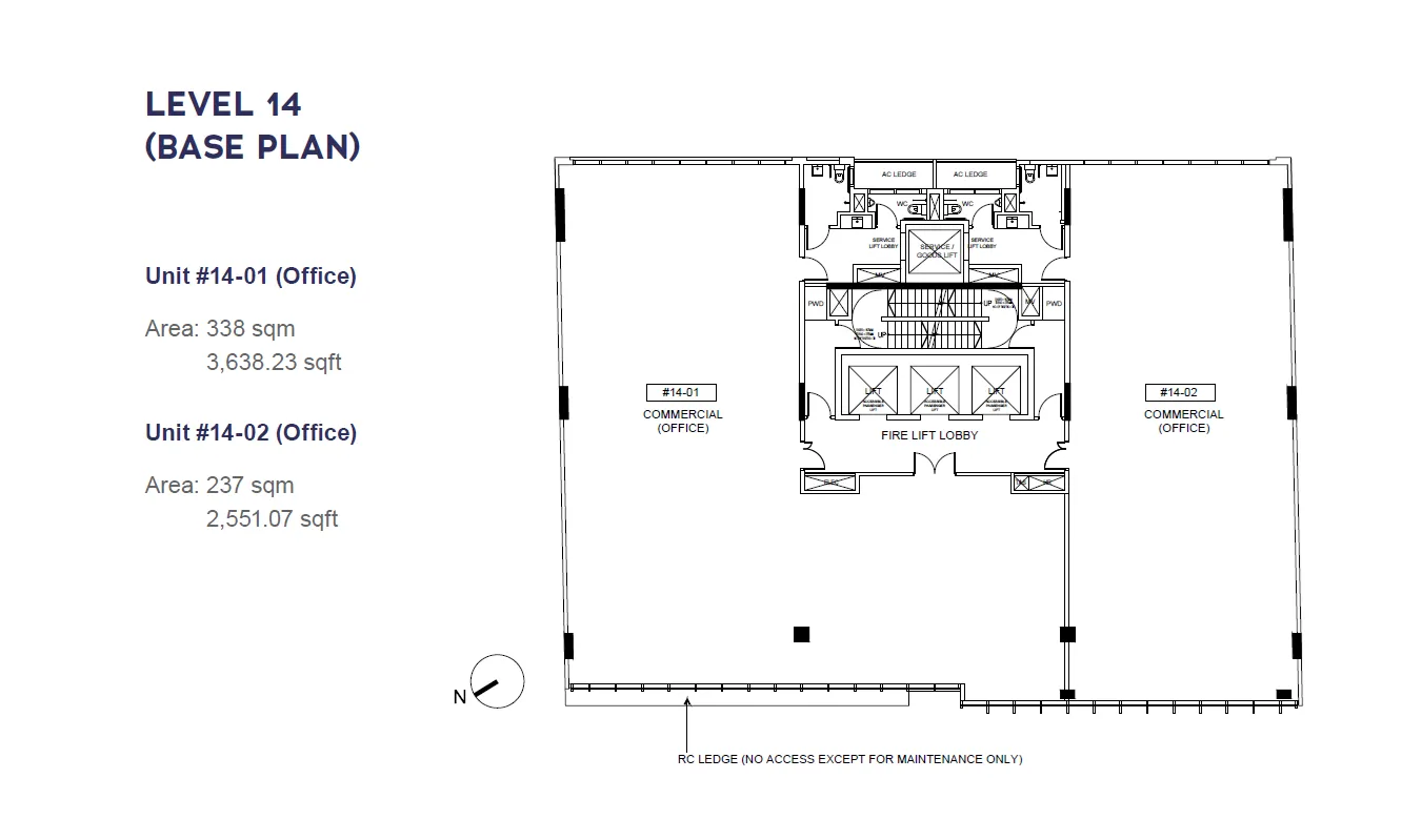 Cecil Place floor plan, type L14: Office