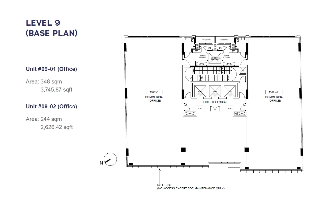 Cecil Place floor plan, type L9: Office