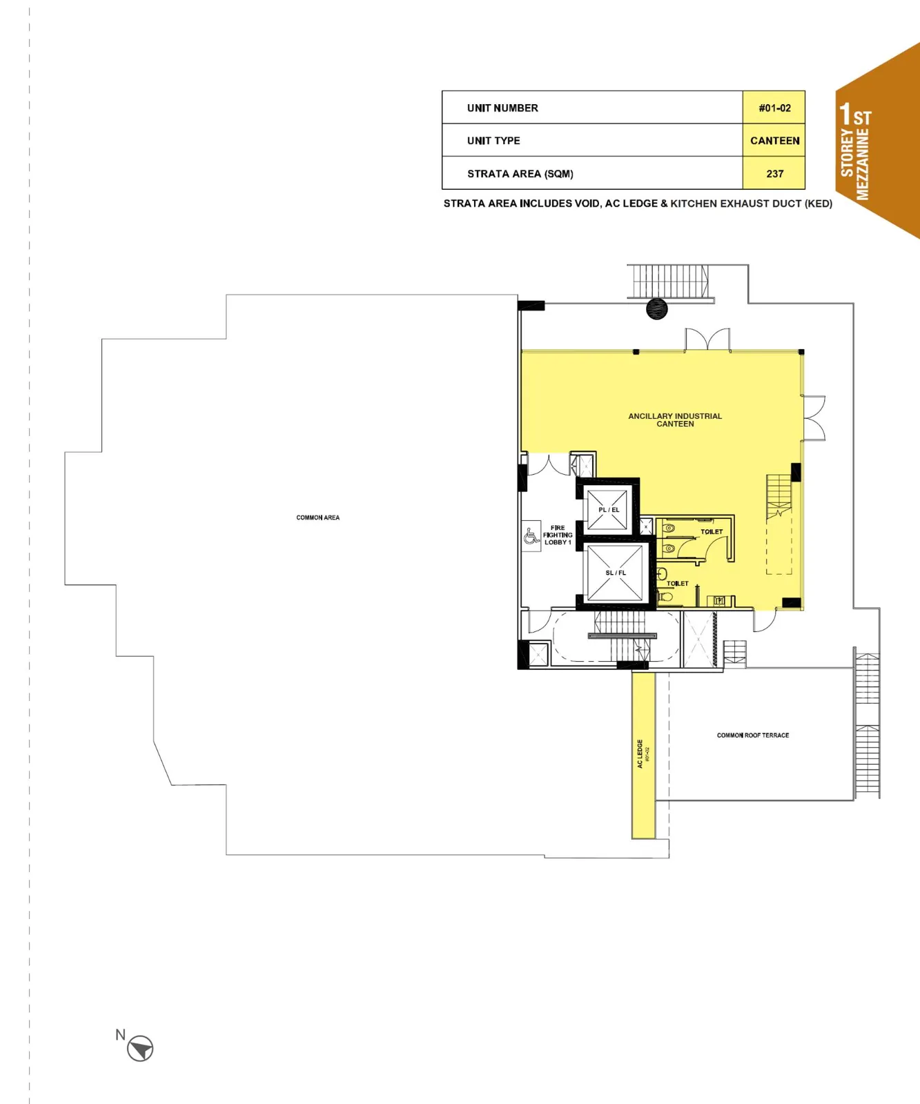 Citrine Foodland floor plan, type L1: Industrial canteen