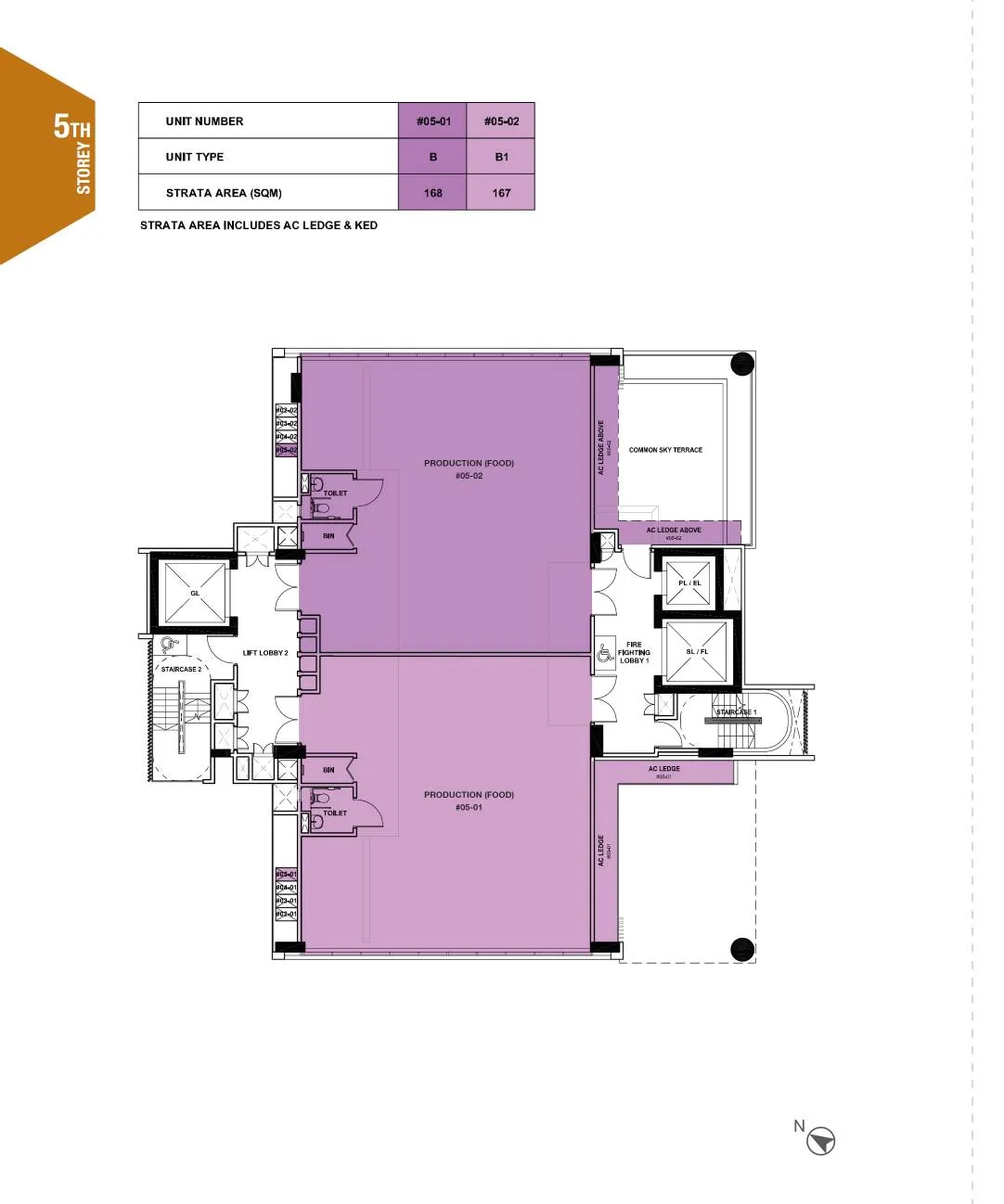 Citrine Foodland floor plan, type L5: Production unit (food)