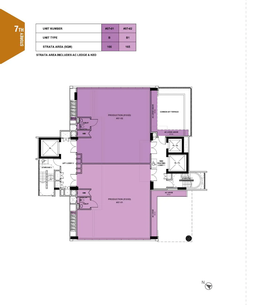 Citrine Foodland floor plan, type L7: Production unit (food)