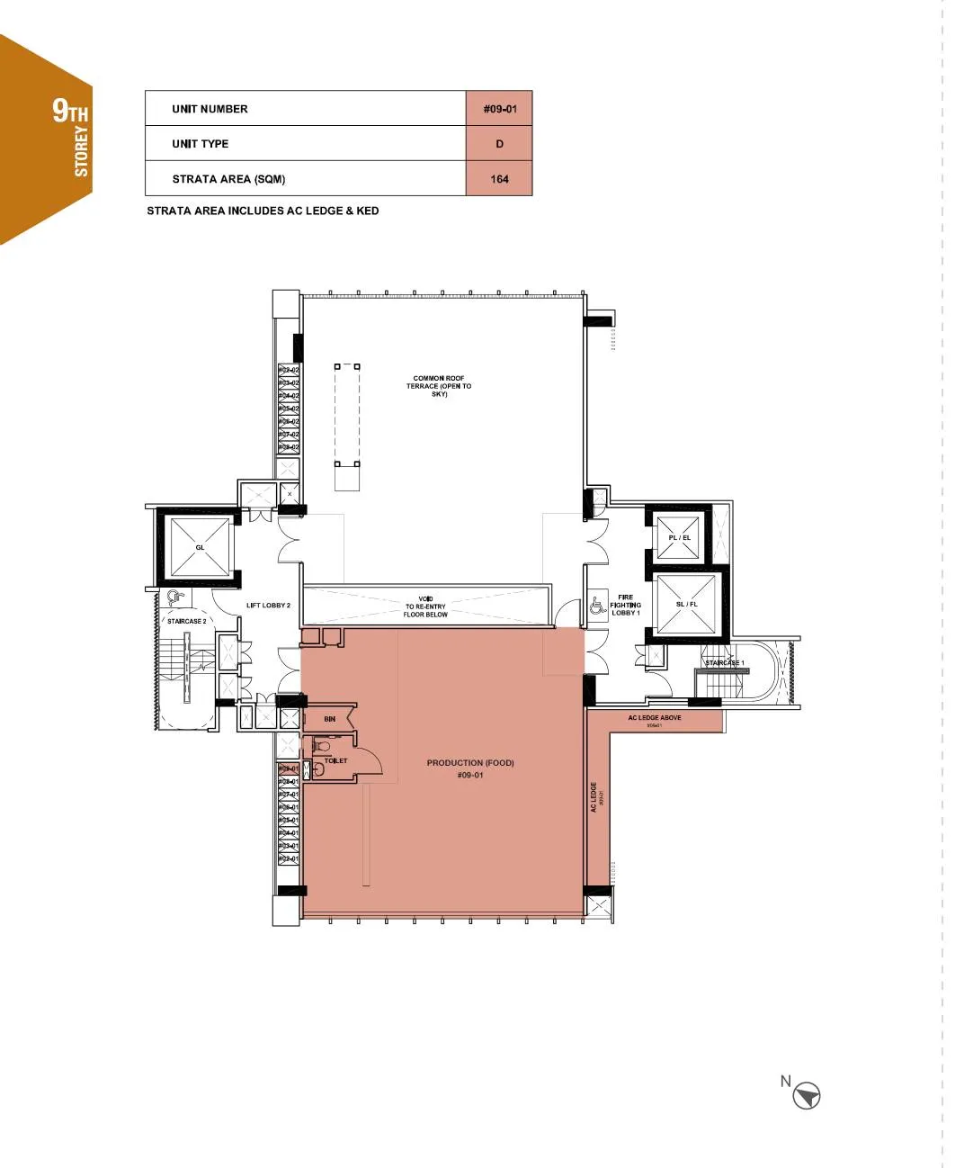 Citrine Foodland floor plan, type L9: Production unit (food)