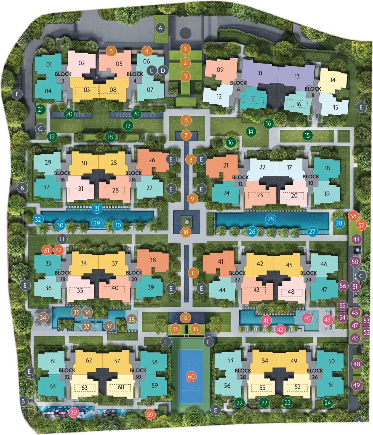 Site plan of Coastal Cabana (EC)