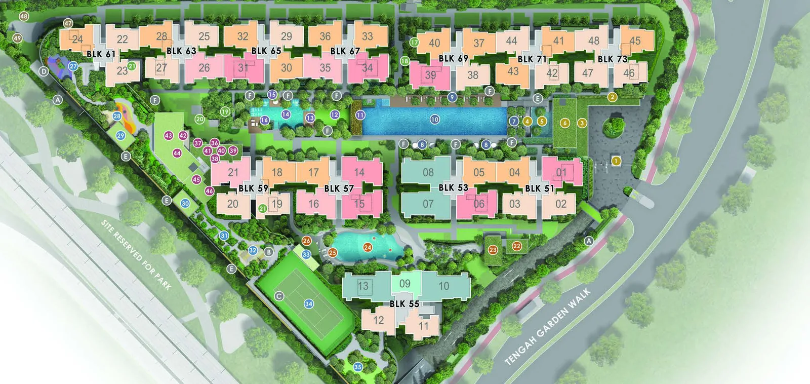Site plan of Copen Grand
