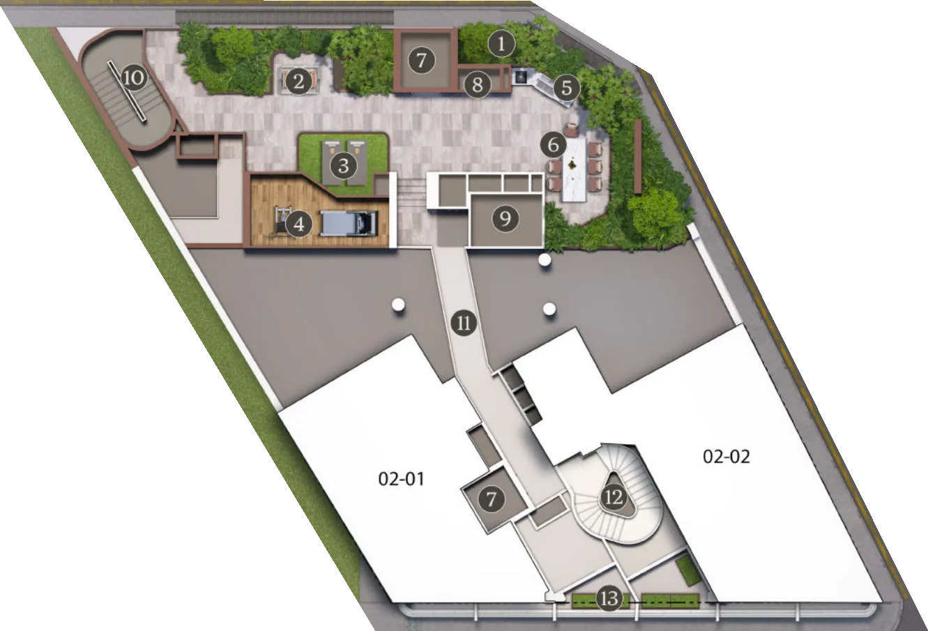 Site plan of Duet @ Emily