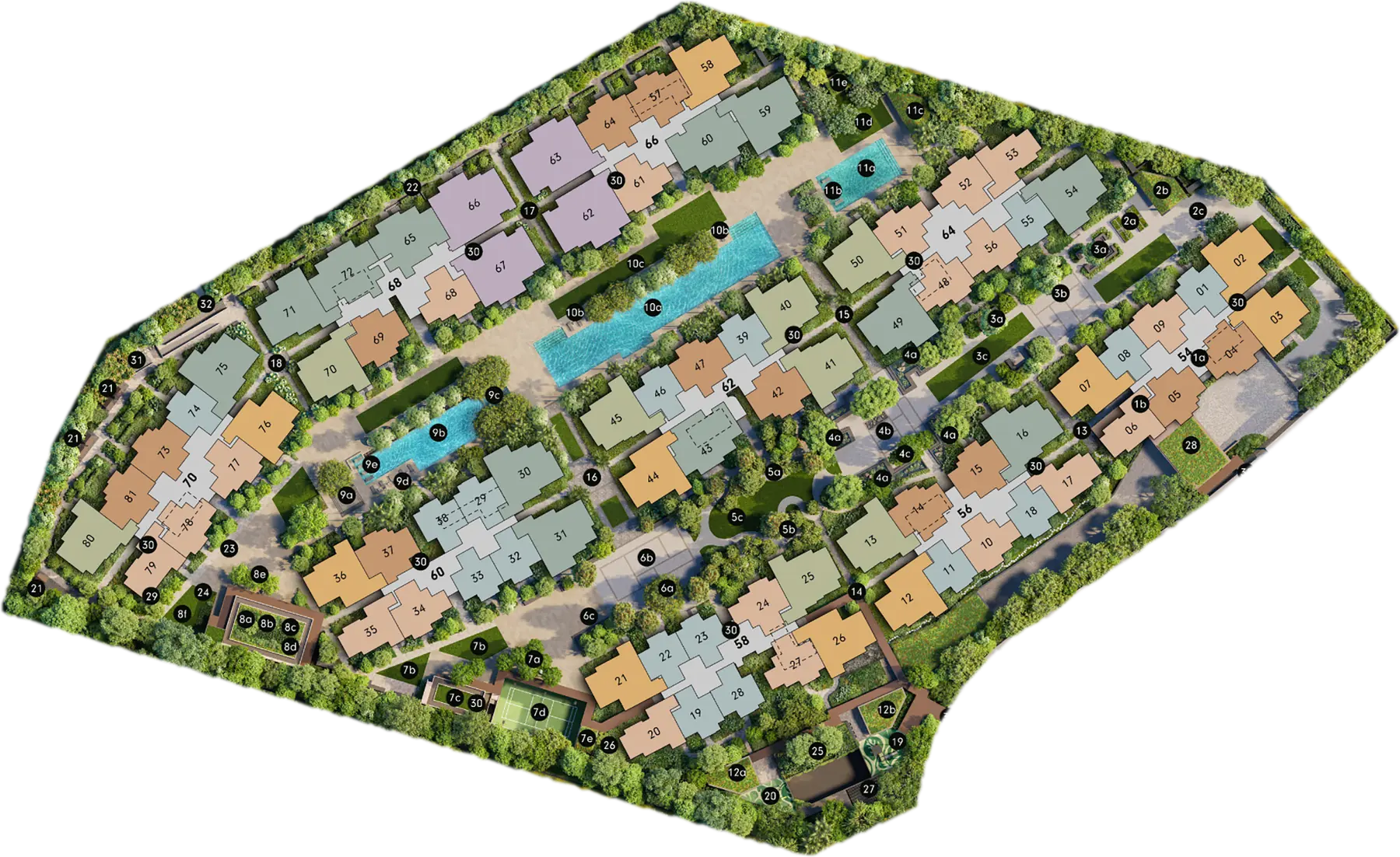 Site plan of Faber Residence