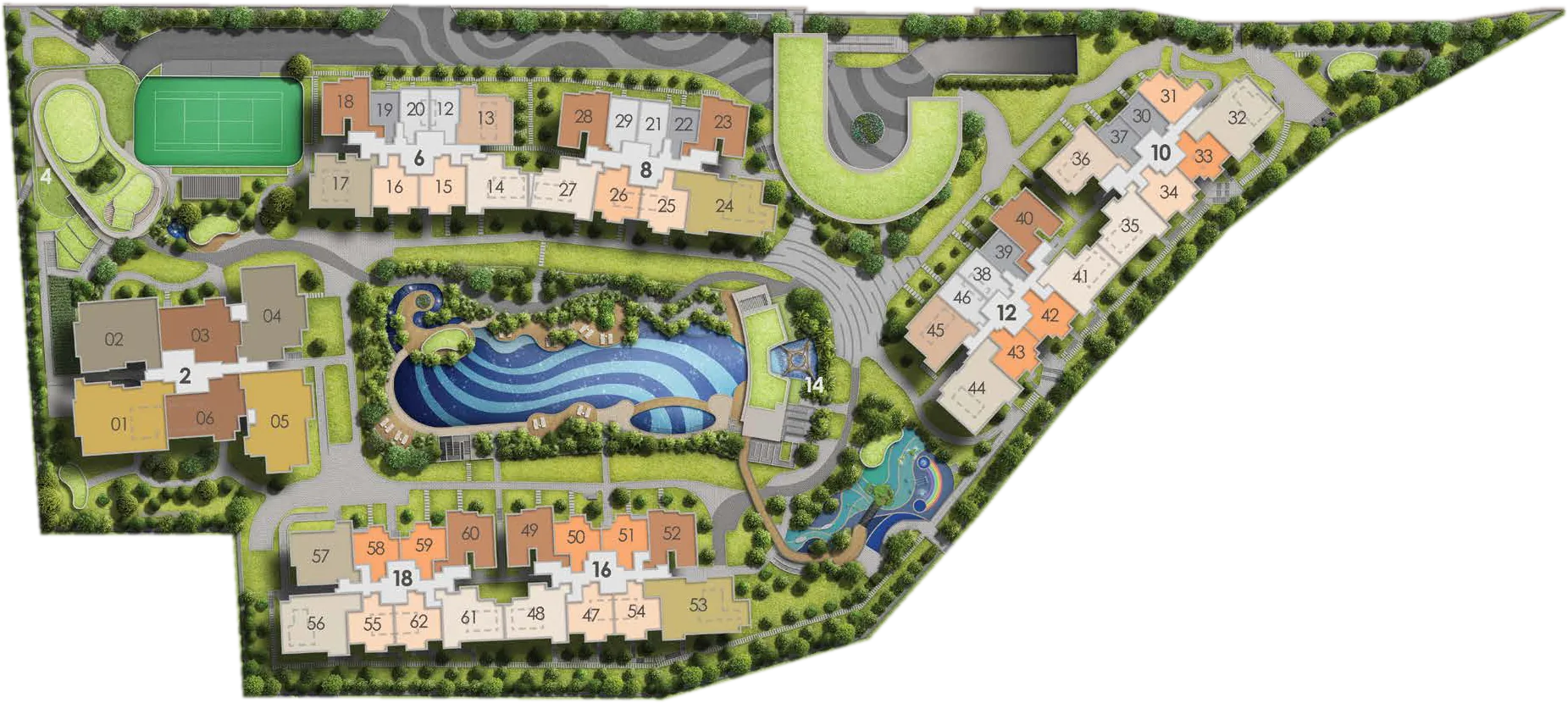 Site plan of Grand Dunman