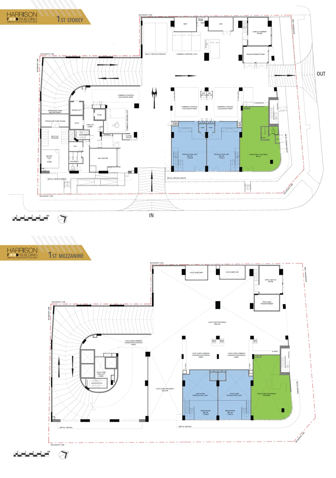 Harrison Food Building floor plan, type S1: Industrial canteen