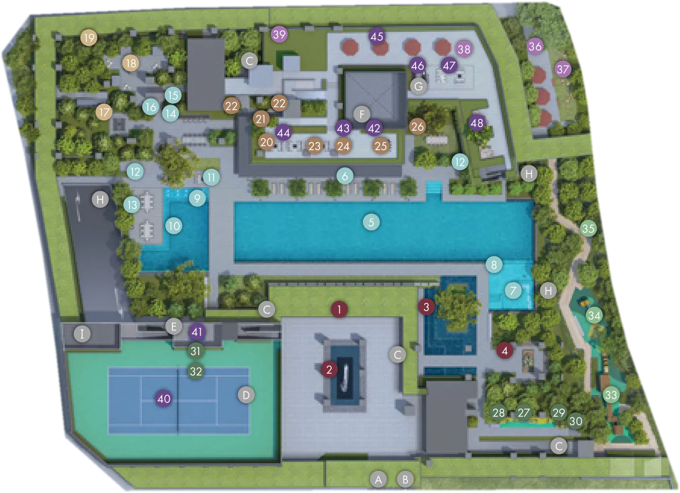 Site plan of Hudson Place Residences